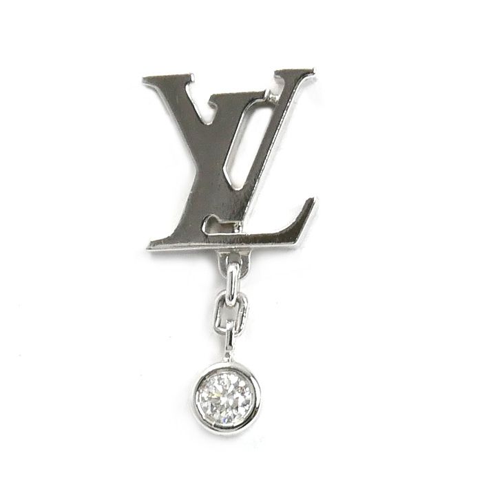 Louis Vuitton 18k White Gold Idylle Blossom Diamond Earrings Single
