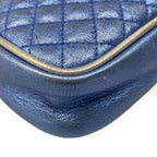 Gucci Shoulder Bag Zumi Laminated Quilted Blue Red Silver Leather — view 6