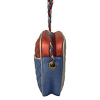 Gucci Shoulder Bag Zumi Laminated Quilted Blue Red Silver Leather — view 4