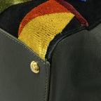 Fendi Tote Toe Jour Dark Green Yellow Multi Leather — view 6