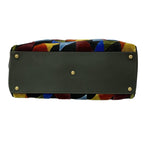 Fendi Tote Toe Jour Dark Green Yellow Multi Leather — view 5