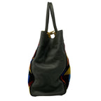 Fendi Tote Toe Jour Dark Green Yellow Multi Leather — view 4