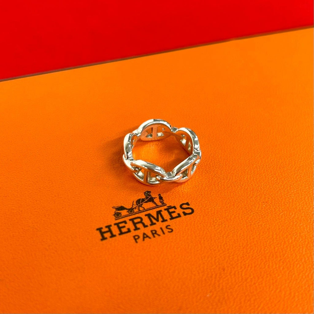 Hermes Enchainee Ring 925 Sterling Silver