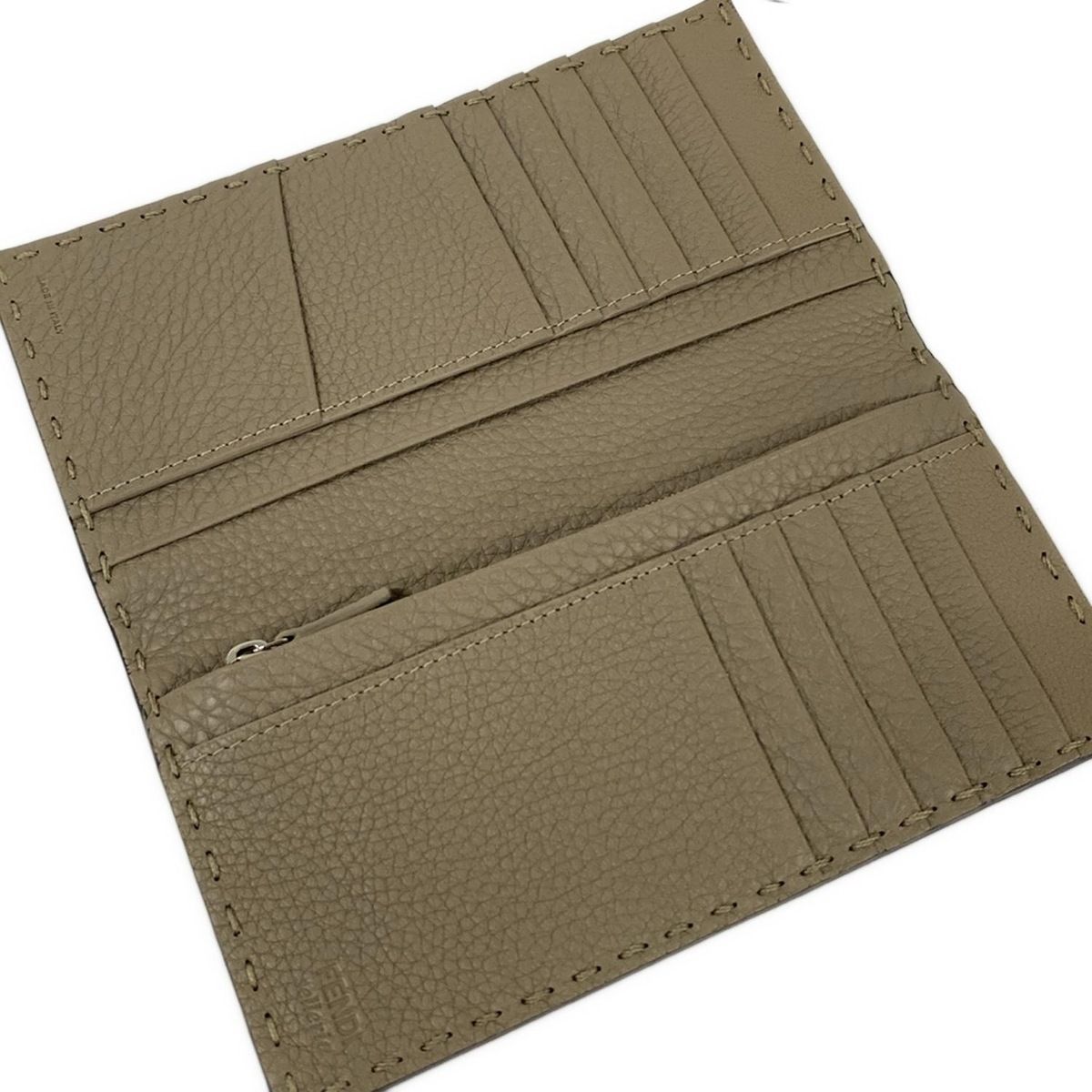 Fendi Wallet Selleria Gray Leather — view 3