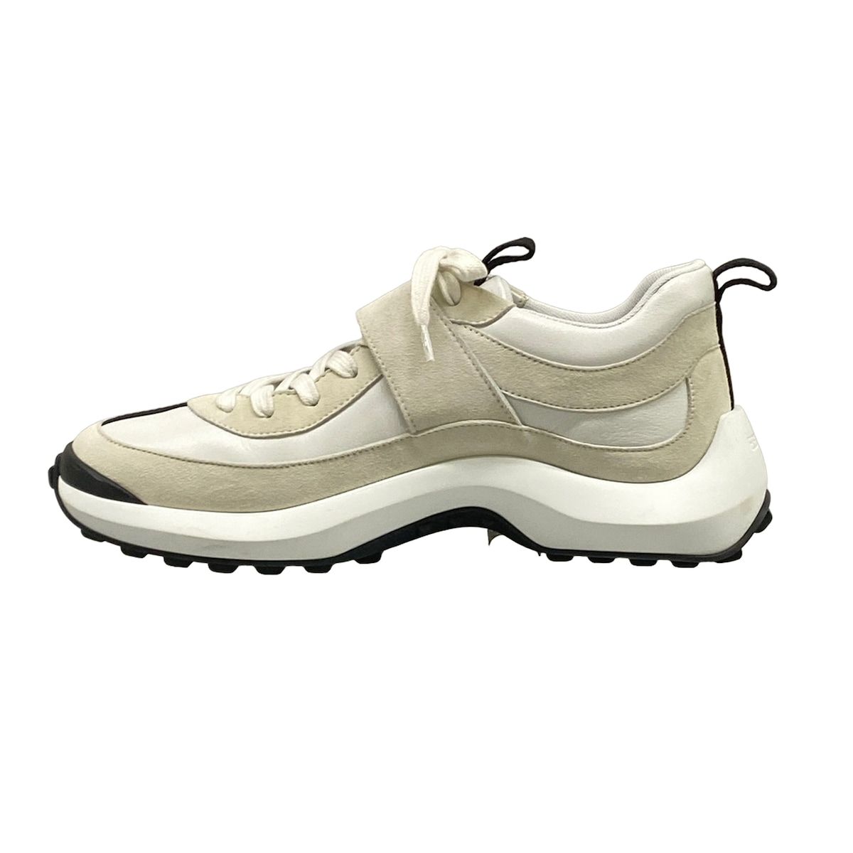 Hermes Sneakers 38 Loop White Ivory Black Velcro — view 3