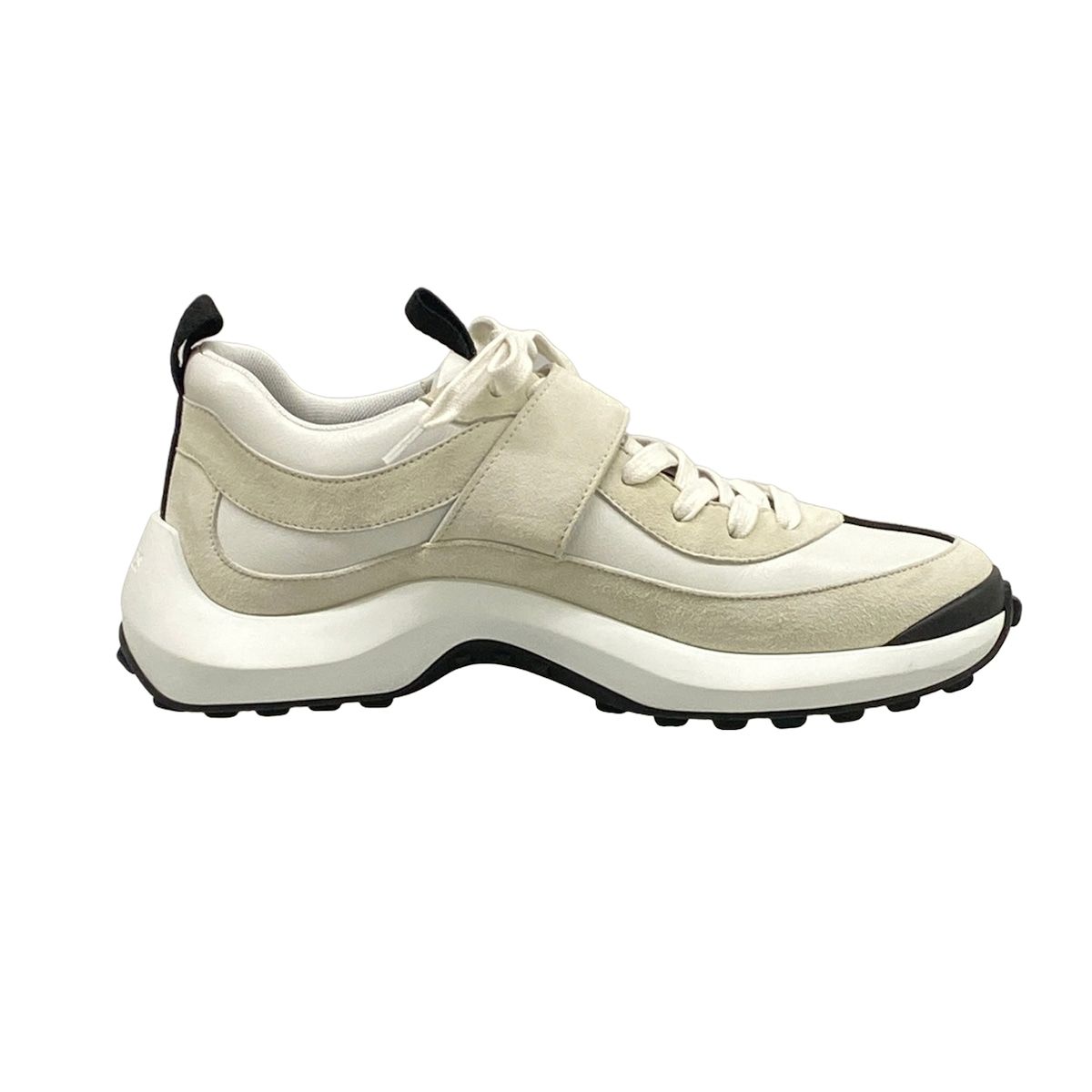 Hermes Sneakers 38 Loop White Ivory Black Velcro — view 2