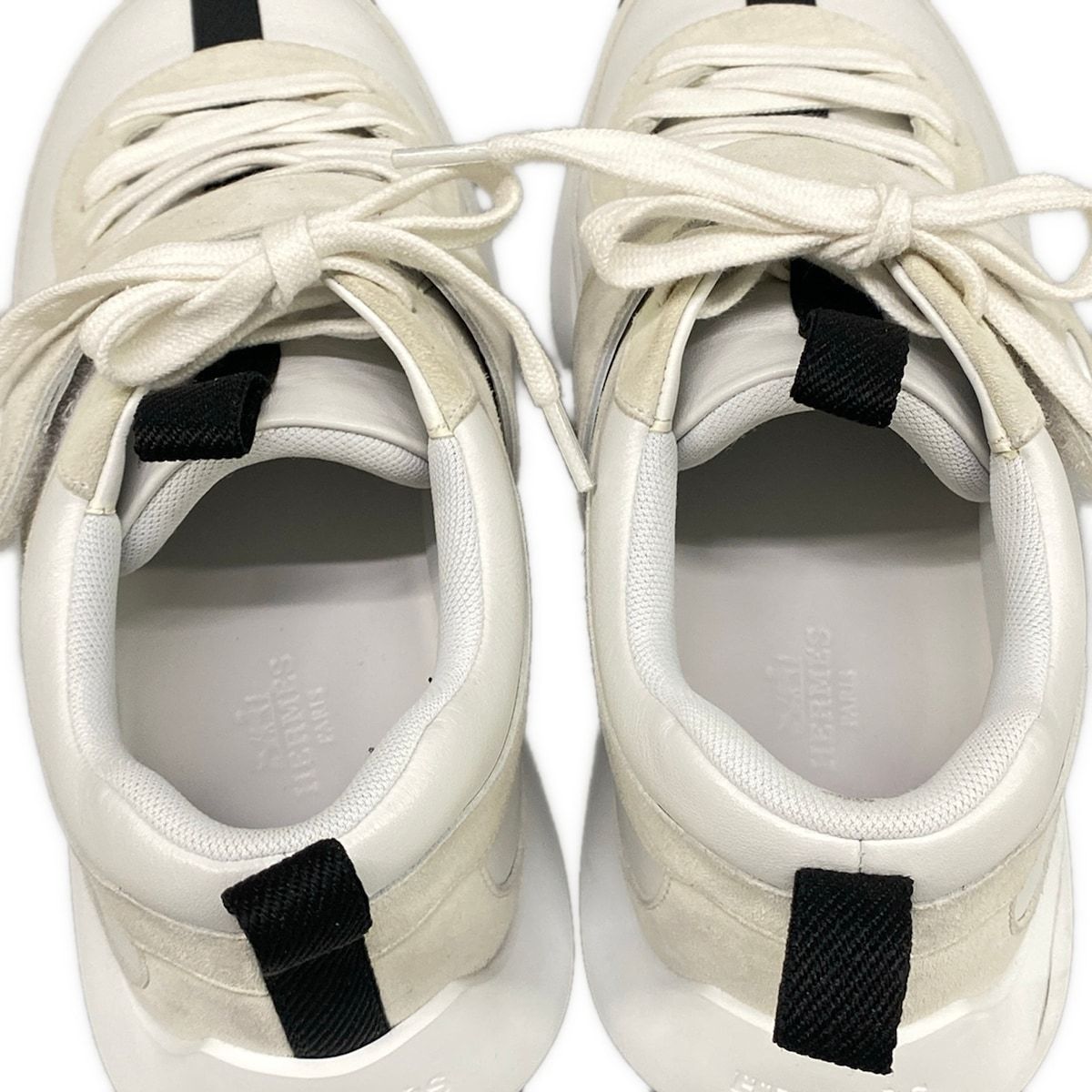Hermes Sneakers 38 Loop White Ivory Black Velcro — view 6