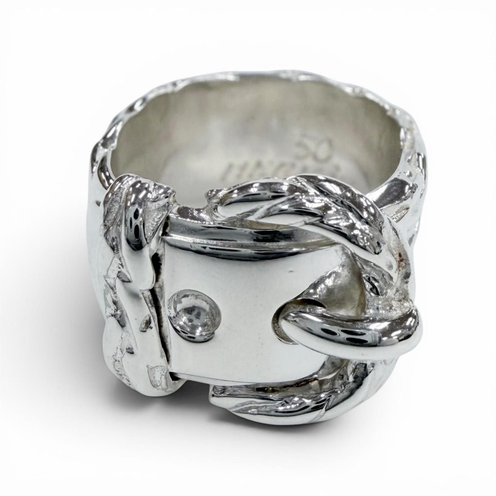 Hermes Vintage Diane 925 Ring Silver