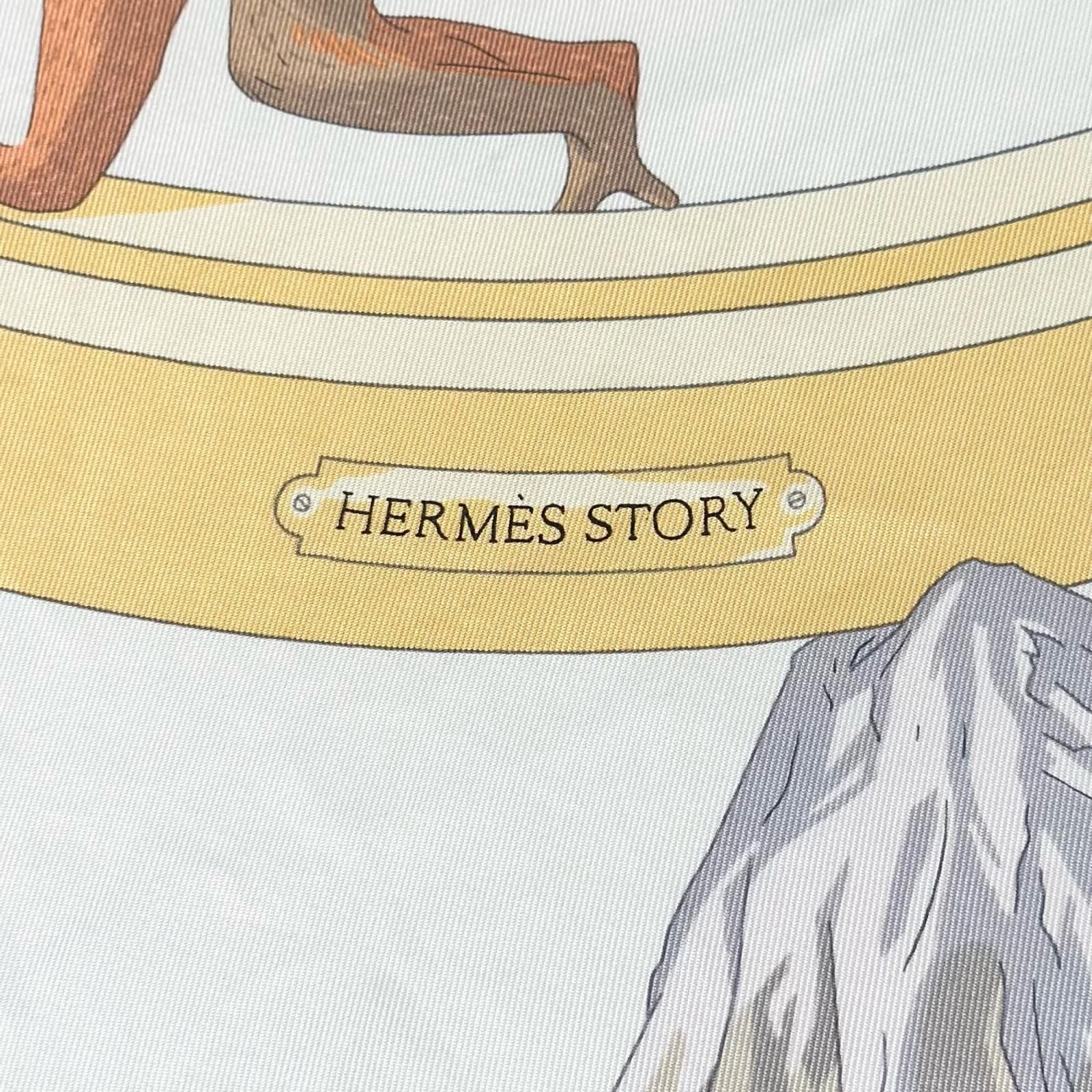 Hermes Carre 90 Story Silk 100% Ouistiti Animal Scarf Multicolor — view 7