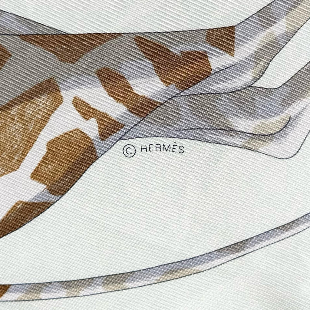 Hermes Carre 90 Story Silk 100% Ouistiti Animal Scarf Multicolor — view 8