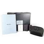 Prada Re-Nylon Triangle Logo Cosmetic Pouch Nylon Black — view 2