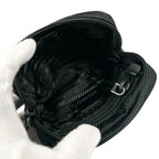 Prada Re-Nylon Triangle Logo Cosmetic Pouch Nylon Black — view 5