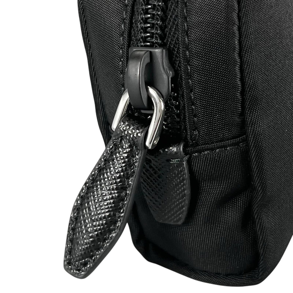 Prada Re-Nylon Triangle Logo Cosmetic Pouch Nylon Black — view 7