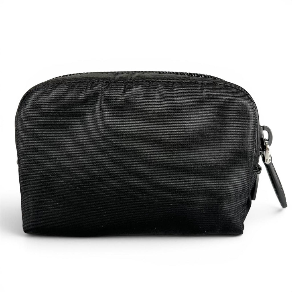 Prada Re-Nylon Triangle Logo Cosmetic Pouch Nylon Black — view 3