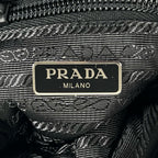 Prada Re-Nylon Triangle Logo Cosmetic Pouch Nylon Black — view 9