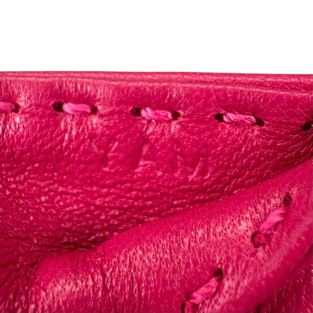 Hermes Sac Orange Agneau Milo Bag Charm Rose Mexico — view 8