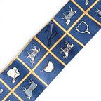 Hermes Couvertures Nouvelles Horsewear Silk 100% Twill Scarf Navy — view 7