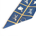 Hermes Couvertures Nouvelles Horsewear Silk 100% Twill Scarf Navy — view 4