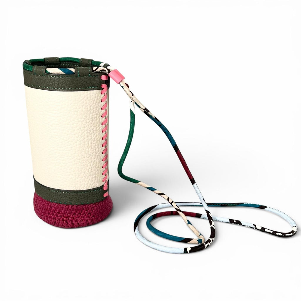 Hermes Petit Ash Taurillon Leather Water Bottle Holder Multicolor