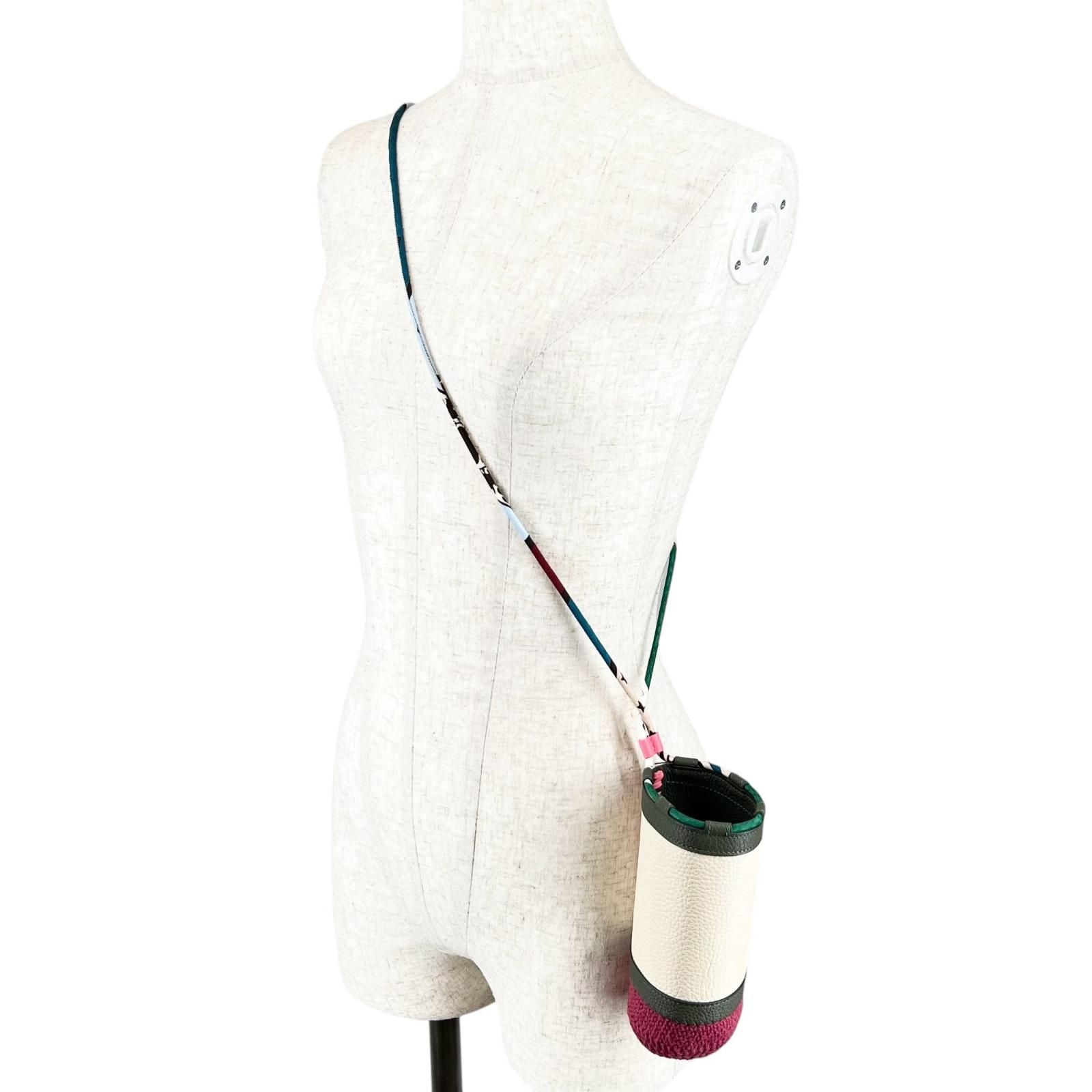 Hermes Petit Ash Taurillon Leather Water Bottle Holder Multicolor — view 3