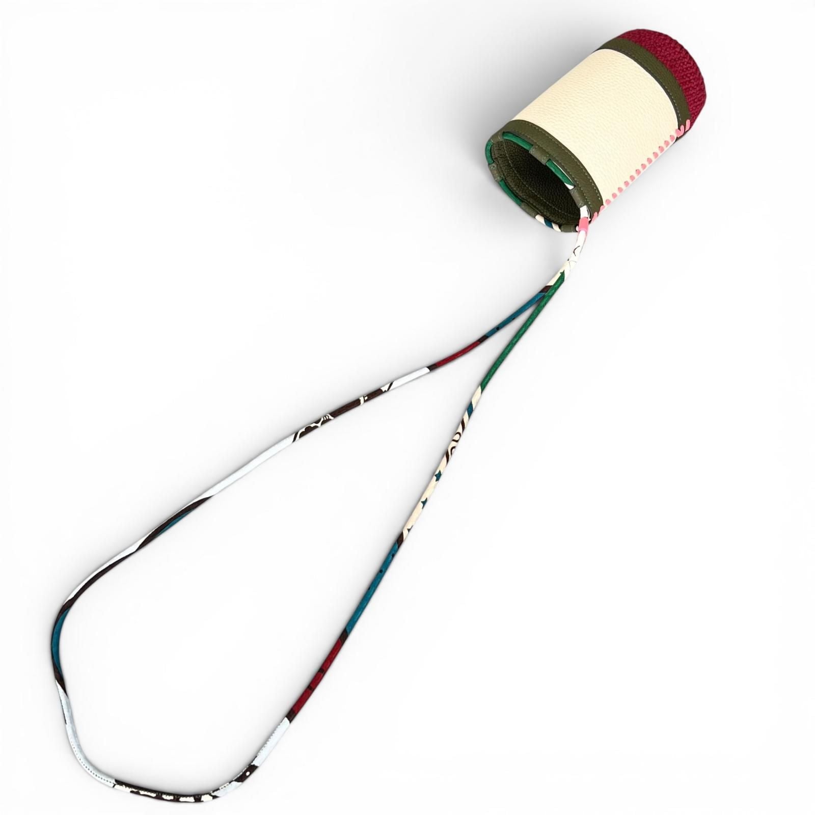 Hermes Petit Ash Taurillon Leather Water Bottle Holder Multicolor — view 6