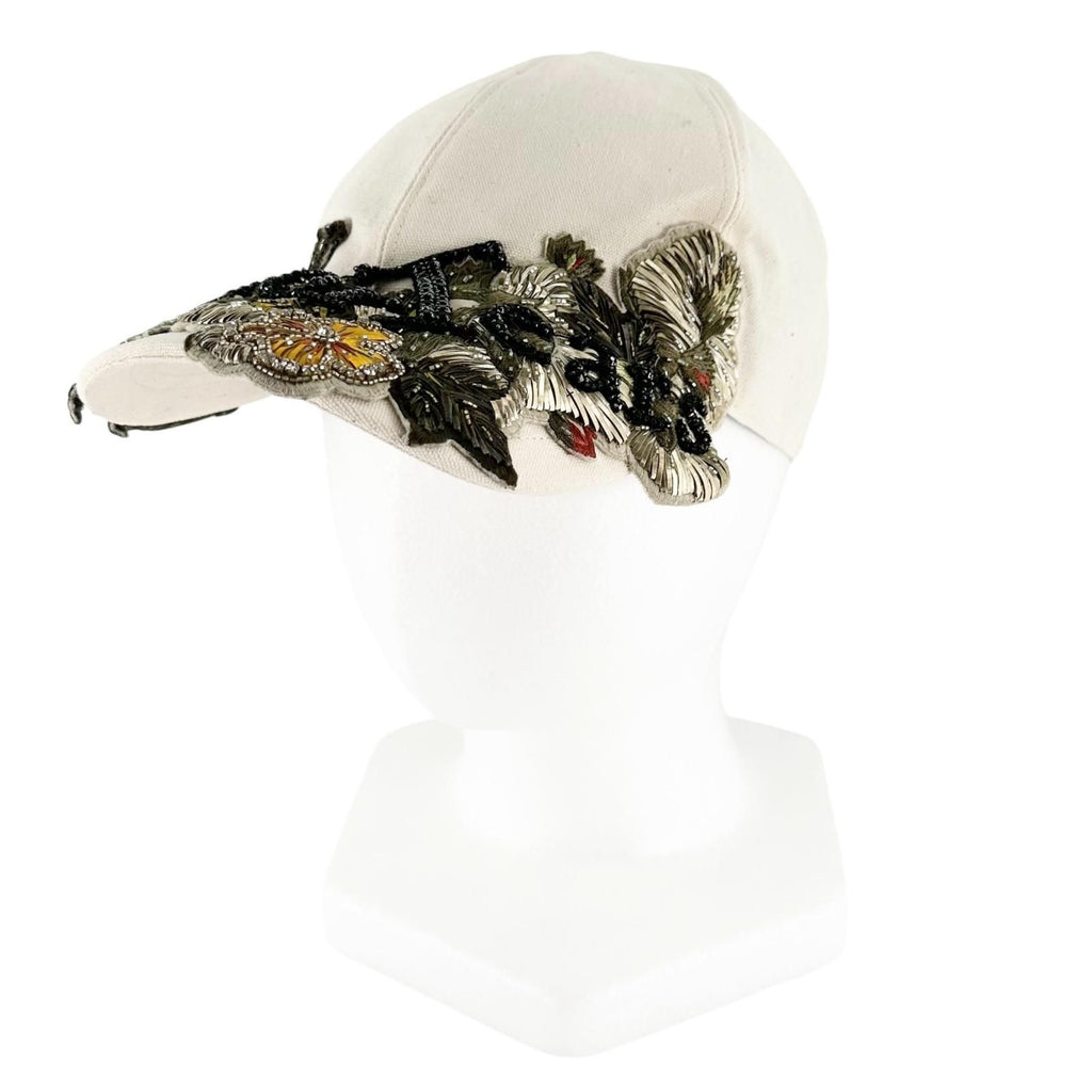 Dior Denim Tears Embroidery Canvas Hat Cap Ivory