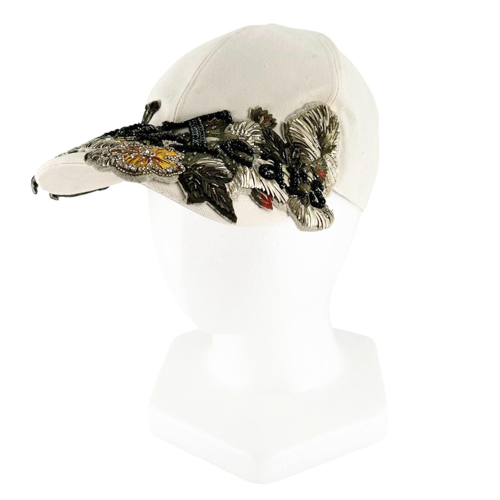 Dior Denim Tears Embroidery Canvas Hat Cap Ivory