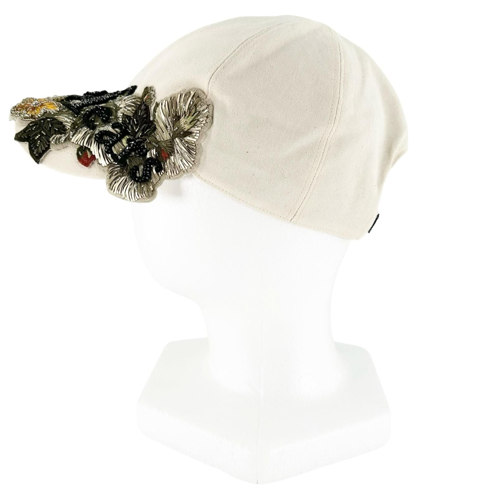 Dior Denim Tears Embroidery Canvas Hat Cap Ivory — view 3