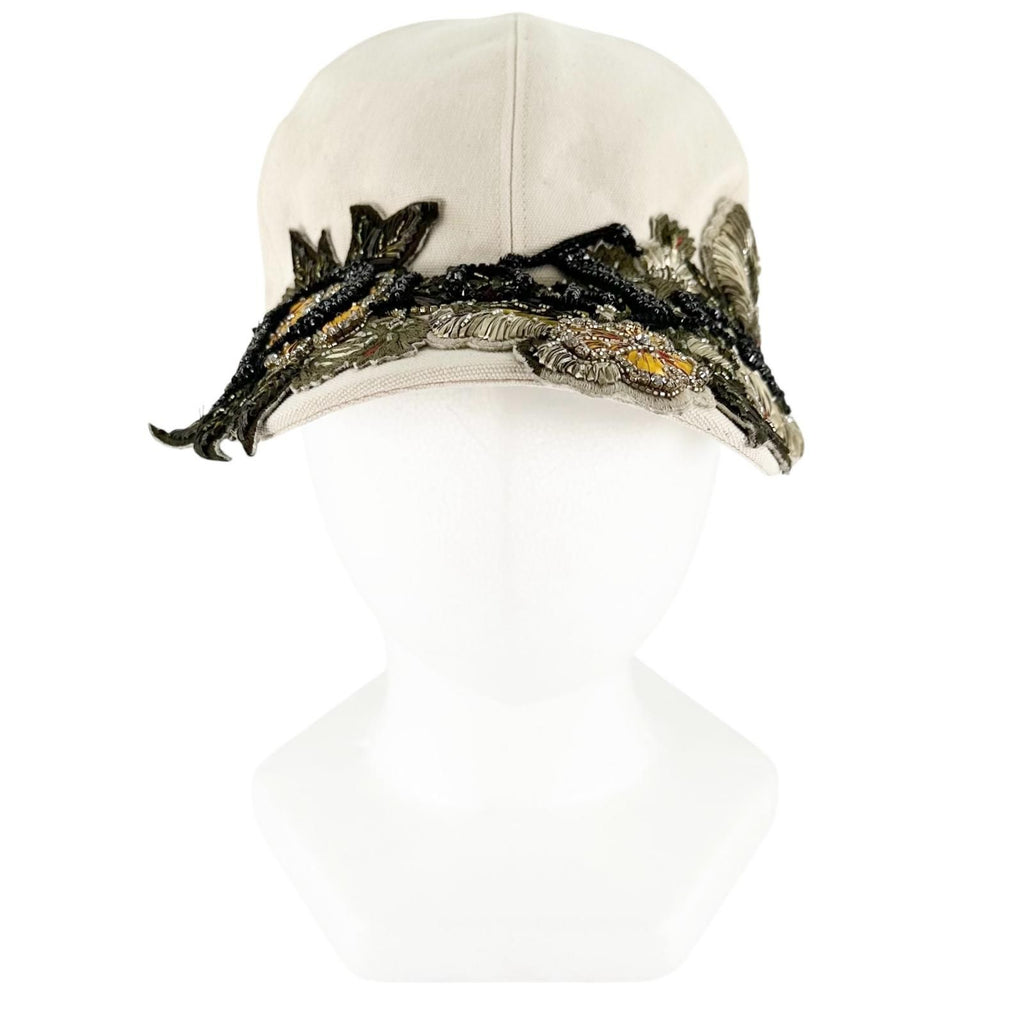 Dior Denim Tears Embroidery Canvas Hat Cap Ivory — view 2