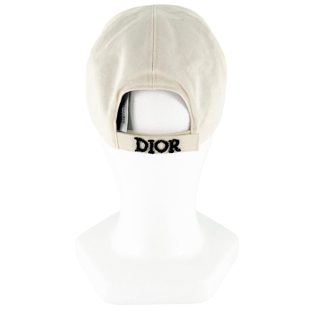 Dior Denim Tears Embroidery Canvas Hat Cap Ivory — view 4