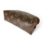 Louis Vuitton Pochette Cosmetic PM Monogram Canvas Brown Gold Shoulder — view 7