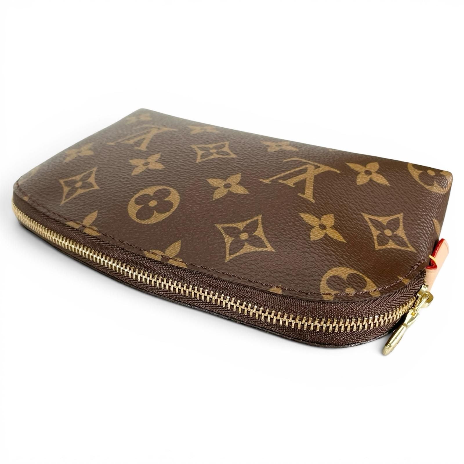Louis Vuitton Pochette Cosmetic PM Monogram Canvas Brown Gold Shoulder — view 6