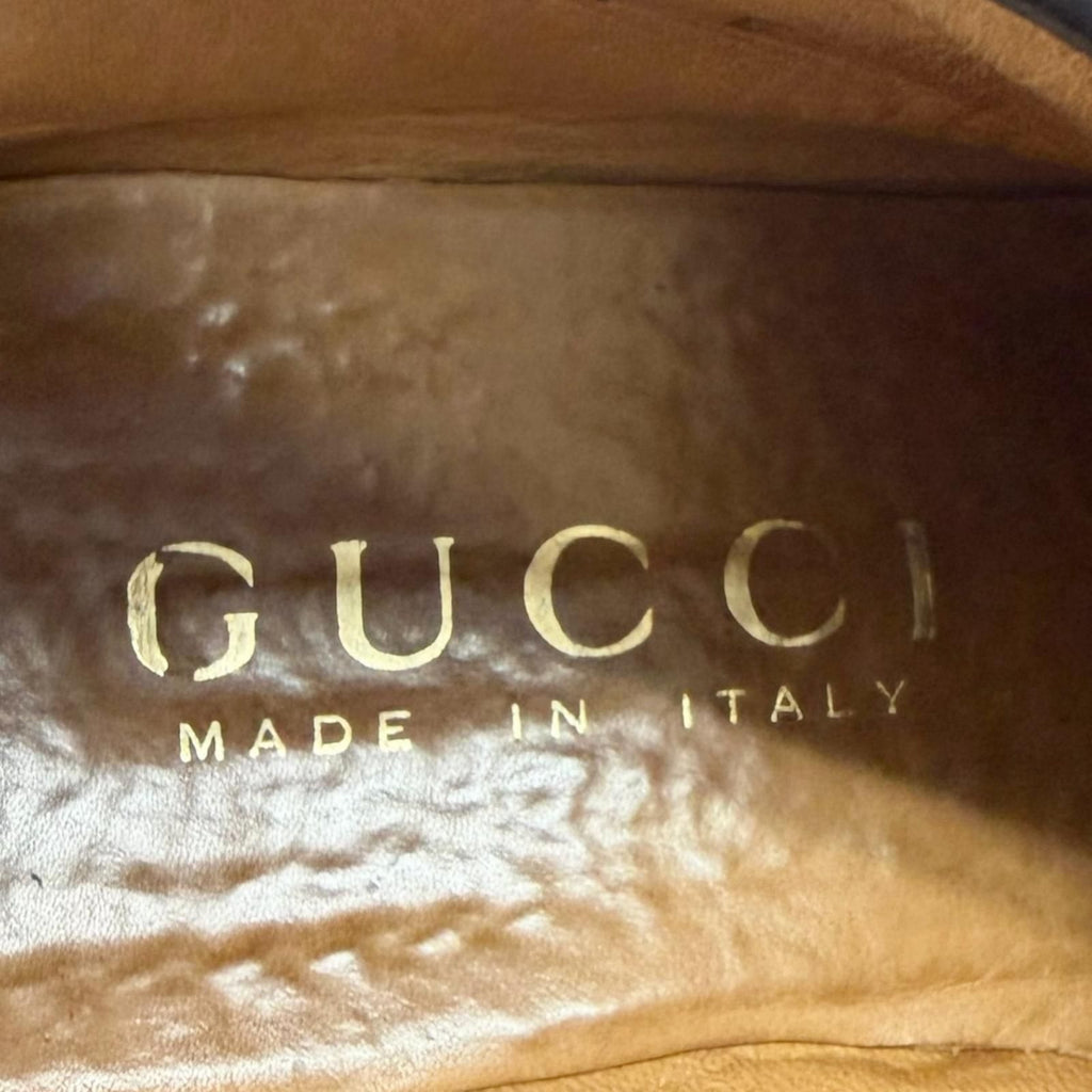 Gucci Leather Horsebit Gold Chukka Boots Ankle Black 41 Recommended — view 6