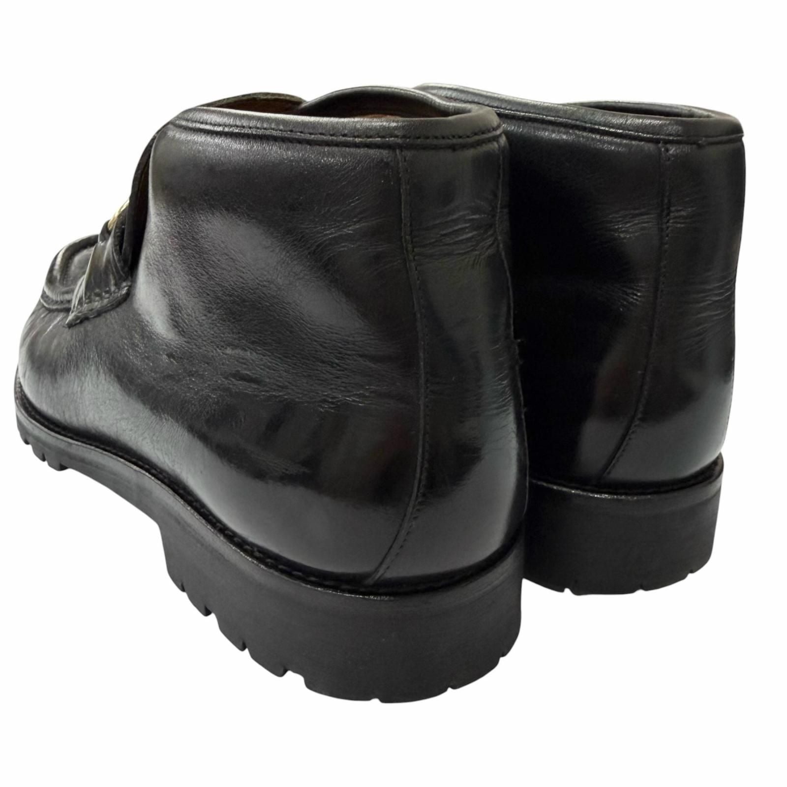 Gucci Leather Horsebit Gold Chukka Boots Ankle Black 41 Recommended — view 5