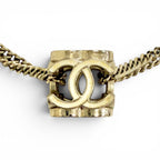 Chanel CC Logo Cube Necklace Choker Gold Recommended