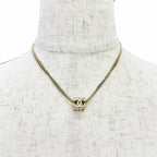 Chanel CC Logo Cube Necklace Choker Gold Recommended — view 4