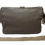 Prada Vitello Daino Leather Triangle Logo Crossbody Shoulder Bag Gray — view 3