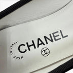 Chanel Ballerina Metiers D'art Collection CC Logo Velour Ballet Shoes Black — view 9
