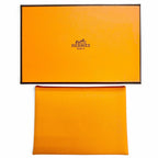 Hermes Calvi Duo Veau Epsom Orange Silver Series Compact Wallet Coin Case Large — view 2
