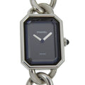 Chanel Premiere S Stainless Steel Quartz Analog Display Black Dial Watch
