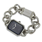Chanel Premiere S Stainless Steel Quartz Analog Display Black Dial Watch — view 2