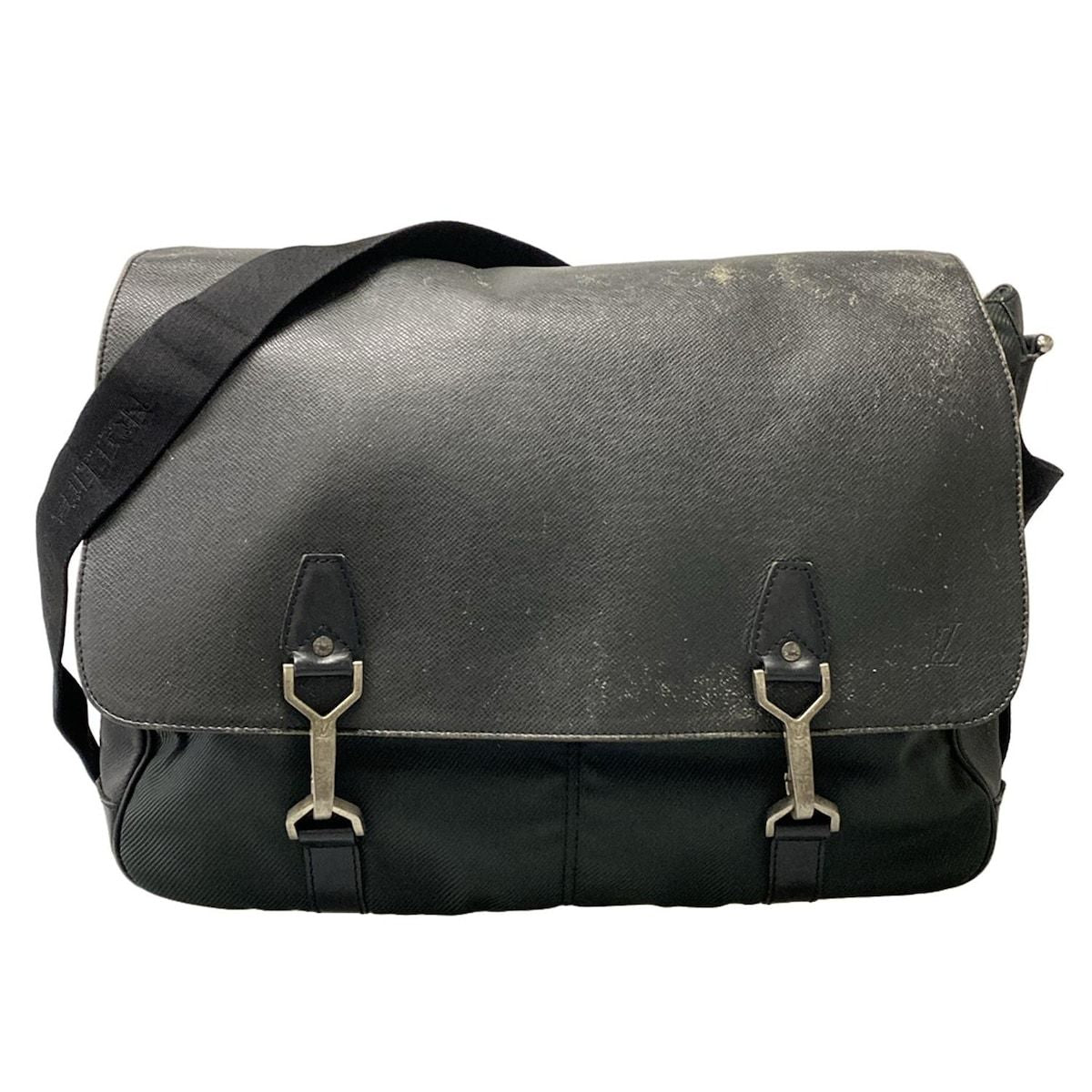 Louis Vuitton Shoulder Bag Taiga Delsu Ardoise Leather