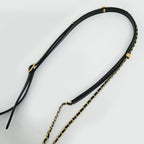 Chanel Quilted Chain Shoulder Black Gold Lambskin — view 5