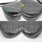 Chanel Quilted Chain Shoulder Black Gold Lambskin — view 4