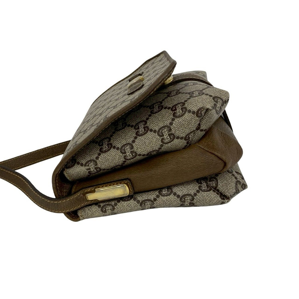 Gucci With Plus Logo All Over Pattern Leather Mini Shoulder Bag Pochette Brown — view 5