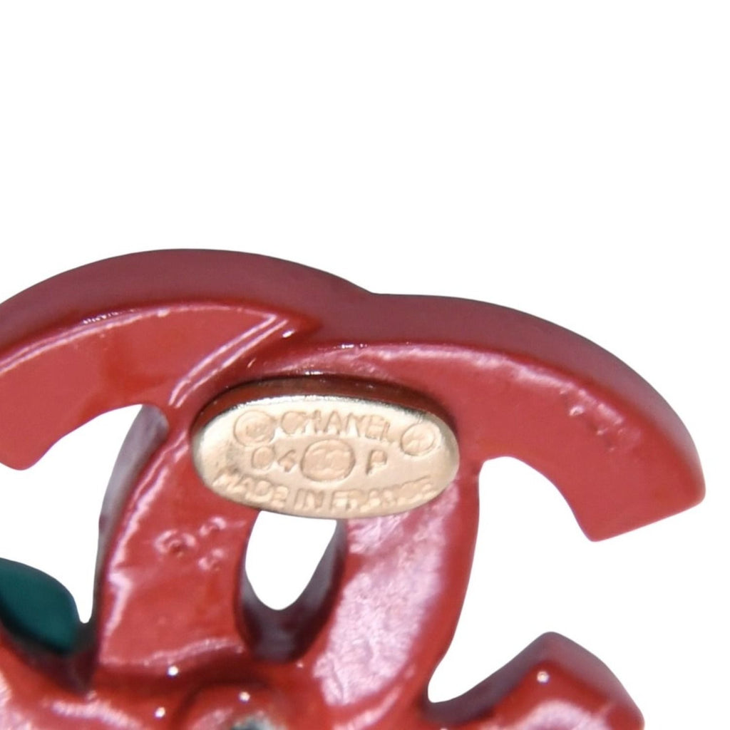 Chanel CC Logo Earrings 04 Rhinestone Flower — view 7