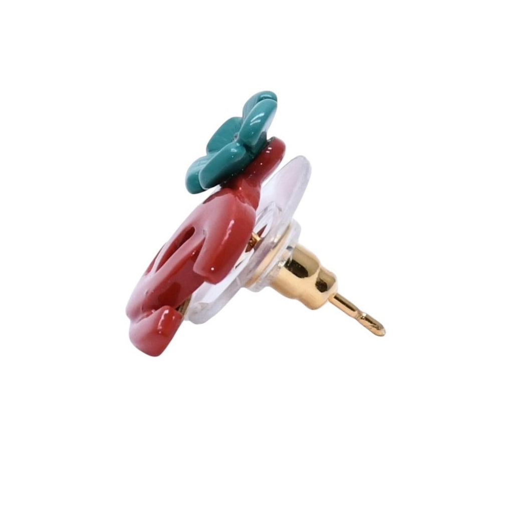 Chanel CC Logo Earrings 04 Rhinestone Flower — view 3