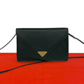 Saint Laurent YSL Logo Leather Shoulder Bag Pochette Crossbody Black