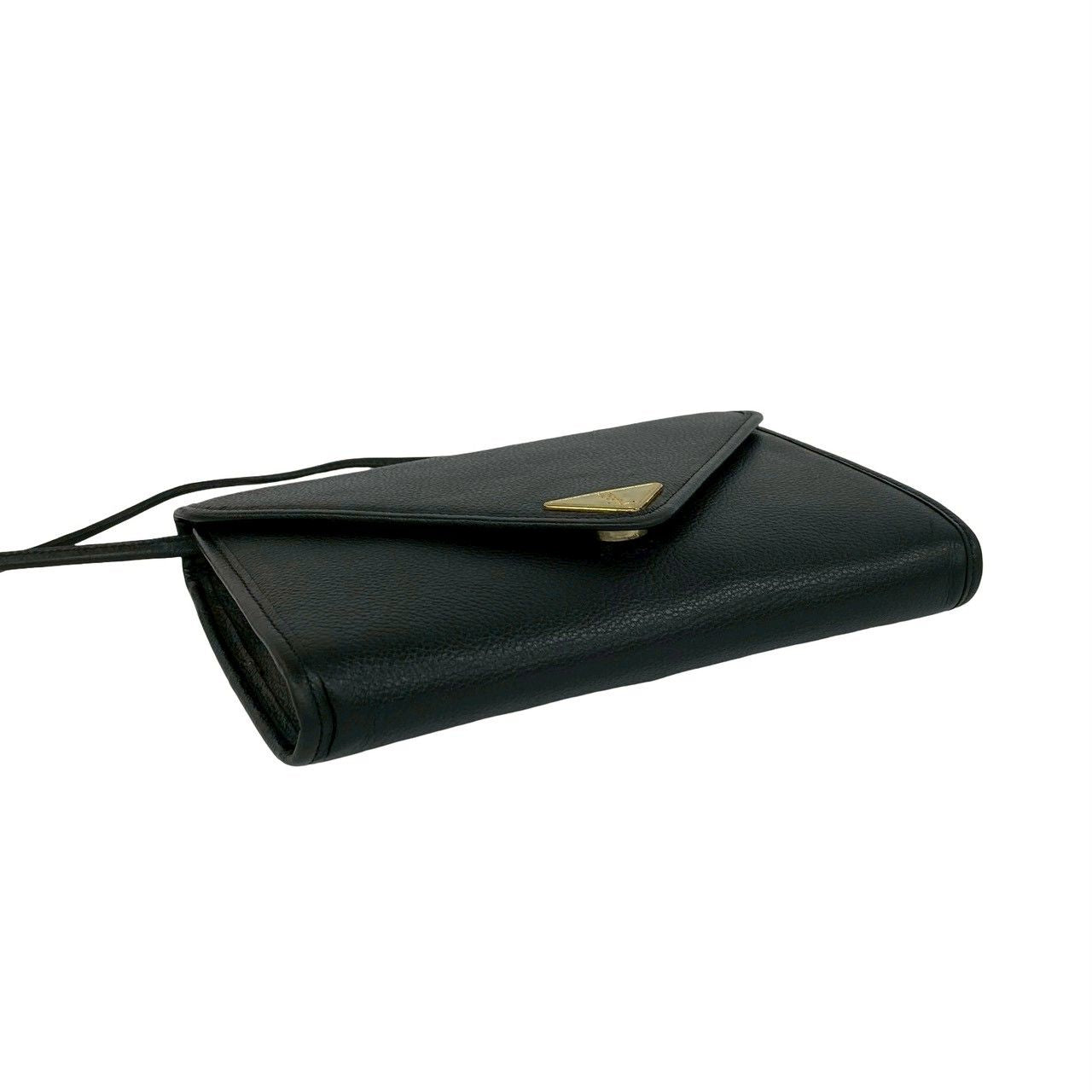 Saint Laurent YSL Logo Leather Shoulder Bag Pochette Crossbody Black — view 7