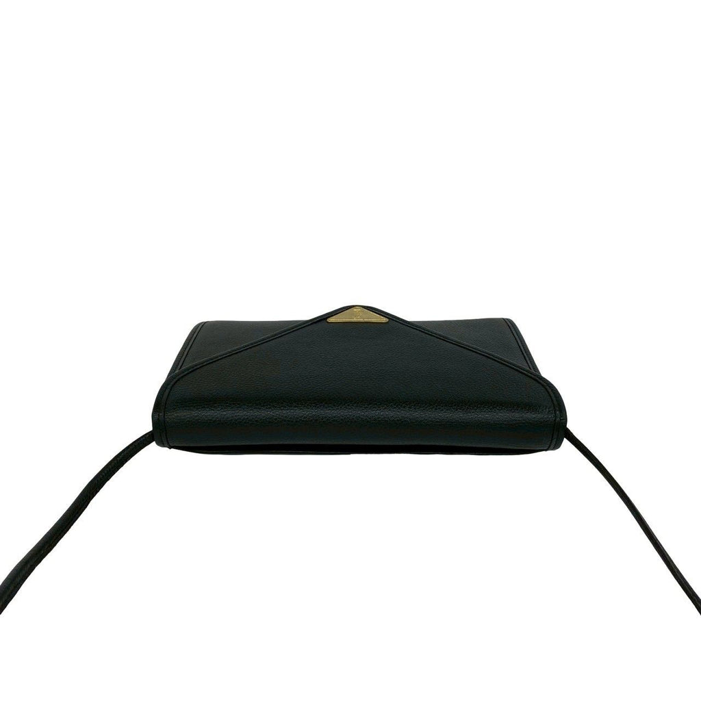 Saint Laurent YSL Logo Leather Shoulder Bag Pochette Crossbody Black — view 4